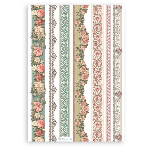 Stamperia Wonderland Washi Pad Floral, Feen Verzierungen A5 Washi Sammelalbum - Bild 7 von 9