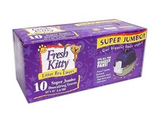10 Count Litter Box Liners Super Thick Durable Easy Clean Up Jumbo Drawstring...