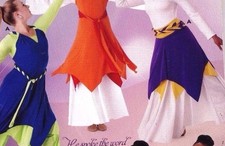 Liturgical Reversible Dress skirt Multi use Spandex Praise 2 color choices 67