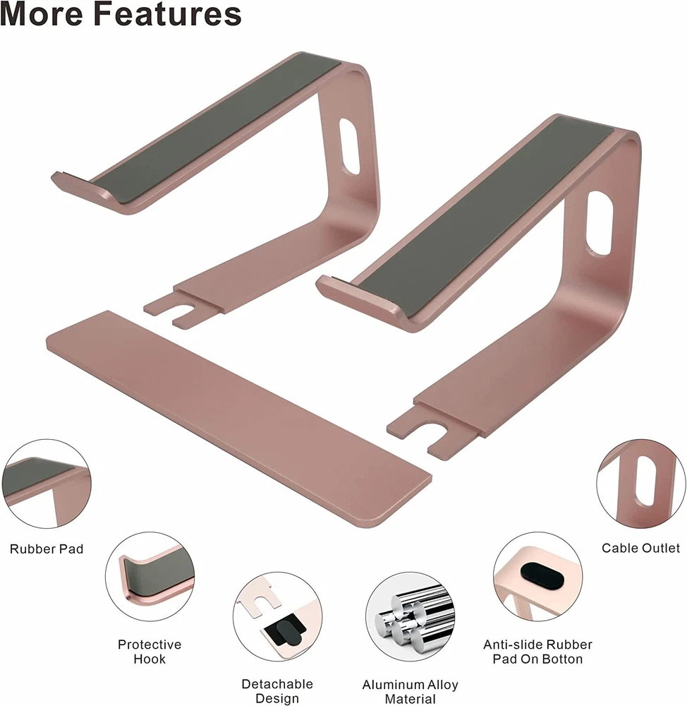 Laptop Stand, Ergonomic Aluminum Laptop Mount Computer Stand