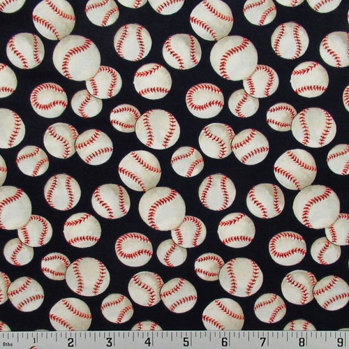 Alexander Henry All American Baseball Very Dark Navy Cotton Quilt Fabric Sports - Picture 1 of 1
