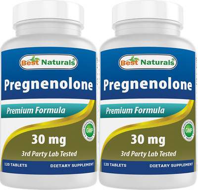 2 Pack Best Naturals Pregnenolone 30 mg 120 Tablets