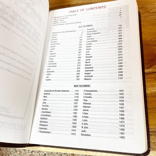 NEW The Healing Bible by Morris Cerullo 2009 Leather Gold Pages w/ Bonus Book! - Imagen 8 de 24