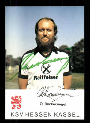 O. Reckenziegel Autogrammkarte Hessen Kassel 1983-84 Original Signiert