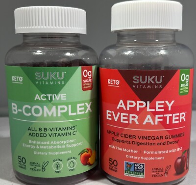 SUKU Vitamins Appley Ever After, 50 Vegan Gummies - Apple Cider Vinegar Gummies