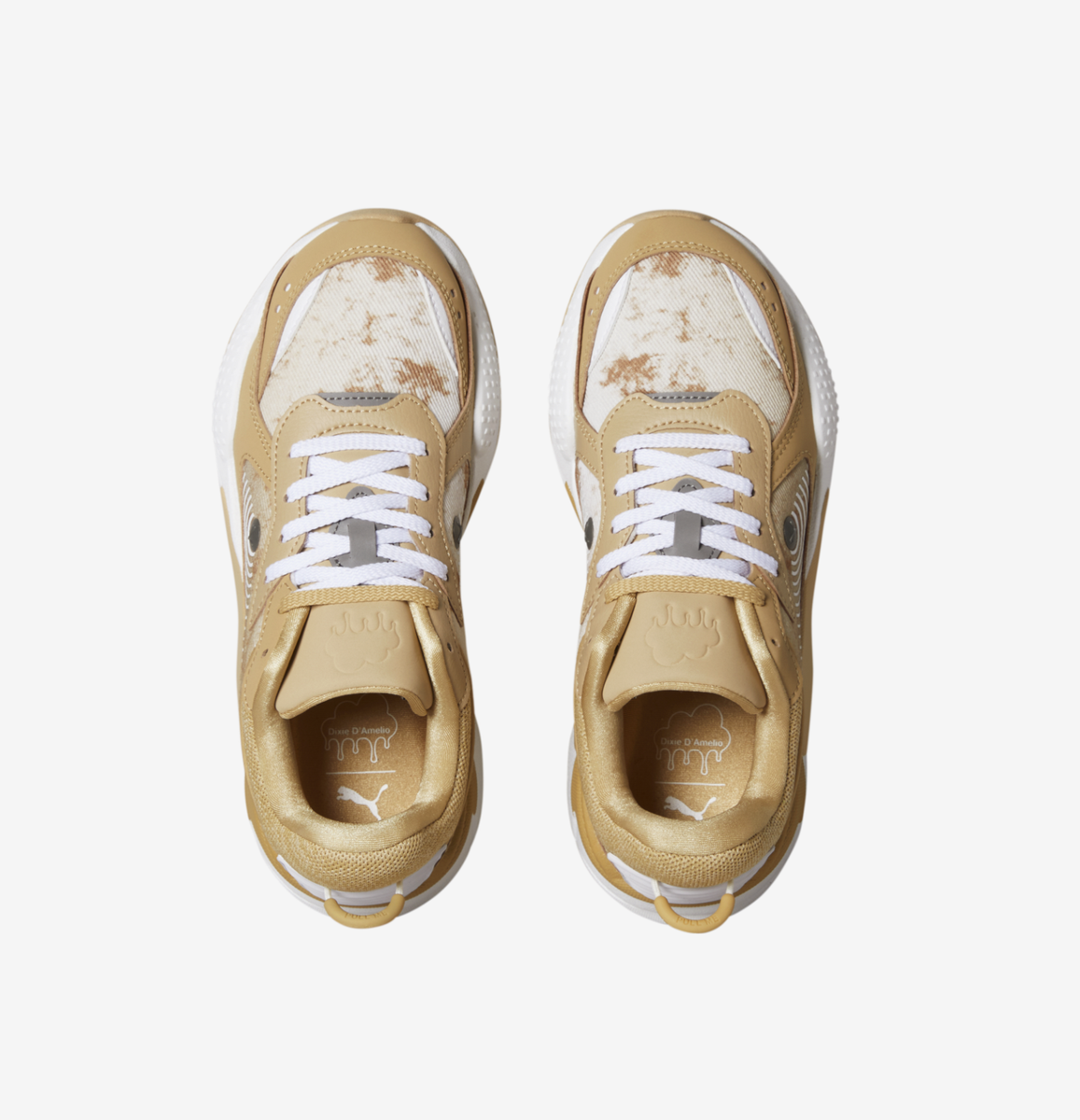 PUMA x Dixie D'Amelio ☆ RS-X WMN'S Light Sand PUMA RS-X Womens Dixie D'Amelio Studio White Tan Light Sand
