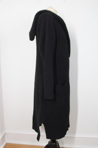Ugg M/L Black Long One-Button Fuzzy Teddy Cardigan Sweater - Picture 5 of 11
