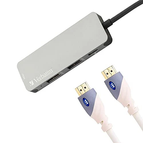 Verbatim Hub USB-C Adapter and Monster HDMI Cable 4k Ultra HD with Ethernet Cord - Image 2 of 4