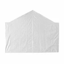 10' or 18' Opening End Poly Tarp Heavy Duty Canopy Carport Back Wall Panel White