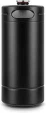 128oz Mini Keg Growler Matte Black Stainless Steel Home Keg for Craft Draft Beer
