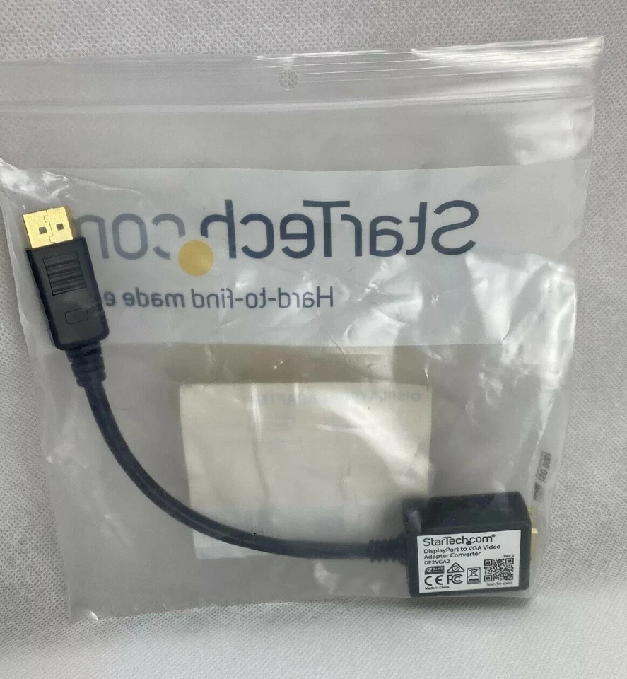 StarTech Display Port Adapter to VGA Video Converter 15 Pins DP2VGA2 Open Box - Image 3 of 4