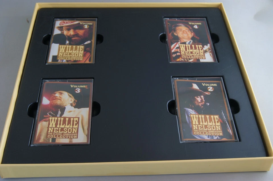 Box Set Willie Nelson The Classic Unreleased Collection 4 Cassettes 52 Page Book - Image 4 of 4