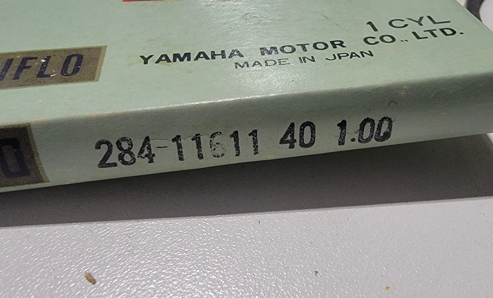 Anillo de pistón Yamaha RT1 284-11611-40-00 1970-1971 1,00 O/S cuarto anillo único Foto 2 de 4