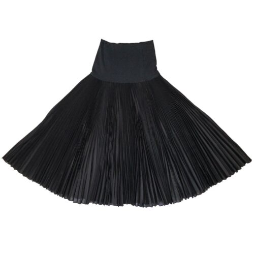 Chantal Thomass Japan Licensed 1990’s Black Cotton/Poly Pleated Skirt Size 38 - Picture 2 of 5