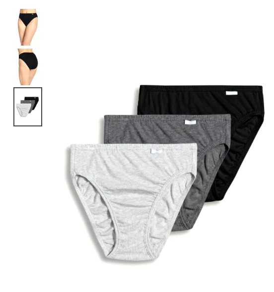 Women's 3-Pack Jockey French Cut (GRAY ASST) Cotton Comfort Underwear - Image 2 of 4