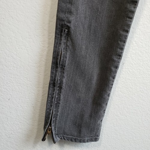 J Brand Women's Deal Skinny Leg Faded Gray Ghost Jeans Zip Ankle Sz 25 Cut 3639 - Picture 5 of 11