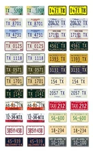 1/25 1/24 scale model car assorted USA taxi cab license plates tags 1:25