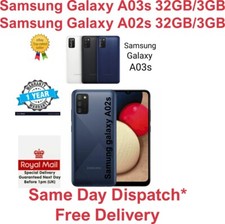 Samsung Galaxy A03s 32GB  A02s 32GB 2021 Unlocked 4G Dual SIM Black Blue White