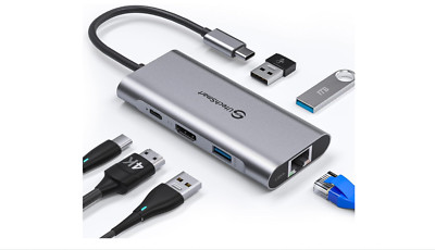 USB C Hub, USB C Dock Macbook Adapter, UtechSmart 6 in 1 USB C Adapter mit 4K H