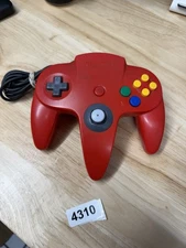 N64 Red Controller OEM Authentic Nintendo 64 Tested Works