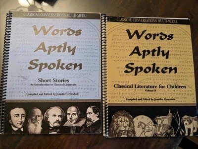 Lot 2 Classical Conversations Words Aptly Spoken Books Short Stories & ClassLit