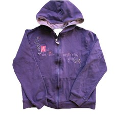 Disney Store Disney Princess Embroidered Full Zip Hoodie Jacket Fleece L 10/12 