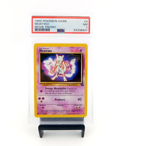 MEWTWO PSA 7 Movie Promo 1999 Pokemon Card #3 Black Star Nmt-Mint