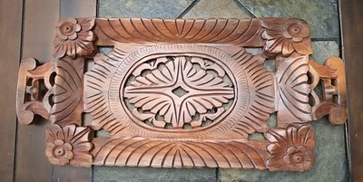 Wood Carved Tray Handmade From Teakwood Beautiful