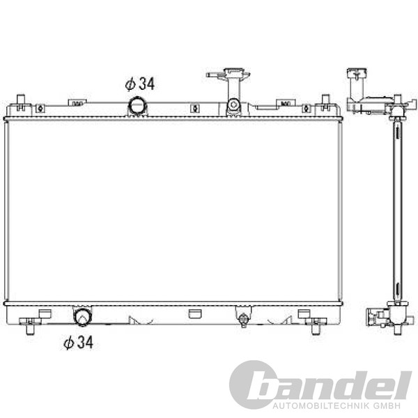 Diederichs KÜHler MotorkÜHlung WasserkÜHler Radiator | DCM3911-image