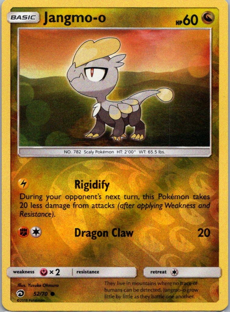 Pokemon TCG Jangmo-o 52/70 Dragon Majesty Rev Holo NM