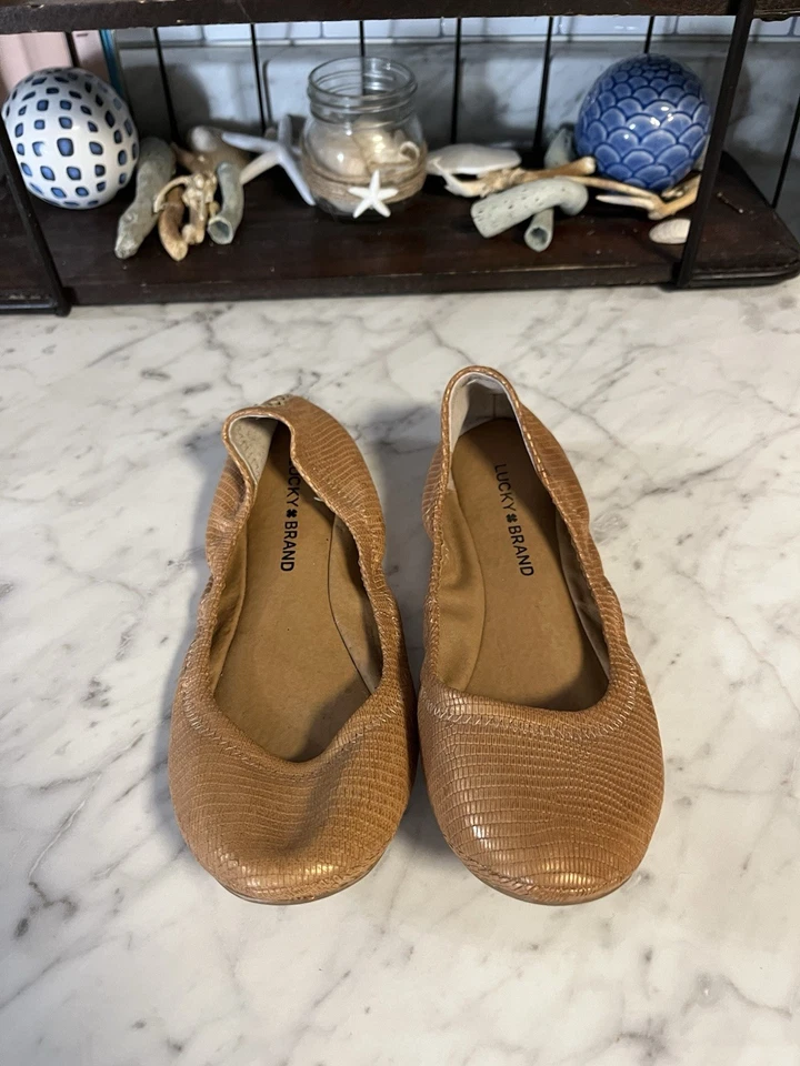 Pisos de ballet Lucky Brand camel nuevos sin etiquetas Foto 3 de 4
