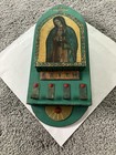 Vintage style Mexico Folk Art OUR LADY OF GUADALUPE Altar Art Wall Shrine — photo 7