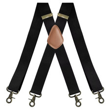 3.5 120Cm Men'S Adult Suspender X-Type Braces 4 Clips Hook Buckles Adjust Strap