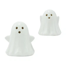 2x LED Ceramic Ghost Light up for Tabletop Centerpieces Halloween Bedroom
