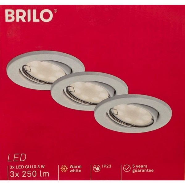 Briloner Led Einbauleuchten Weiß 3Er-Set 3Xled GU10 29W (7221-036)-image