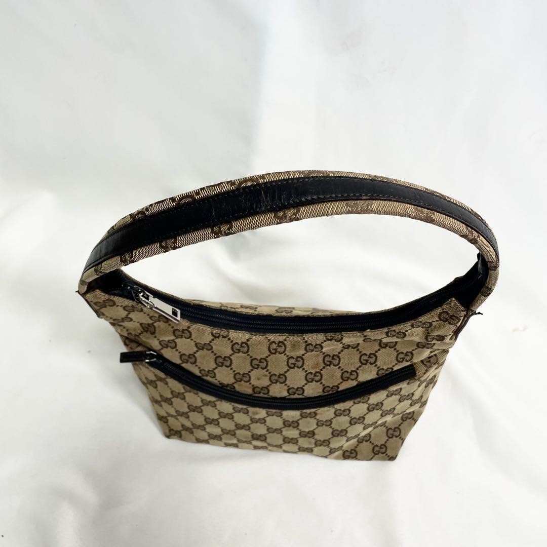 Authentic Gucci GG Pattern One Shoulder Canvas Br… - image 4
