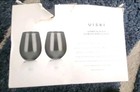Viski Gunmetal Wine Glasses, Stemless Wine Glass Set, Stainless Steel with Black — photo 4