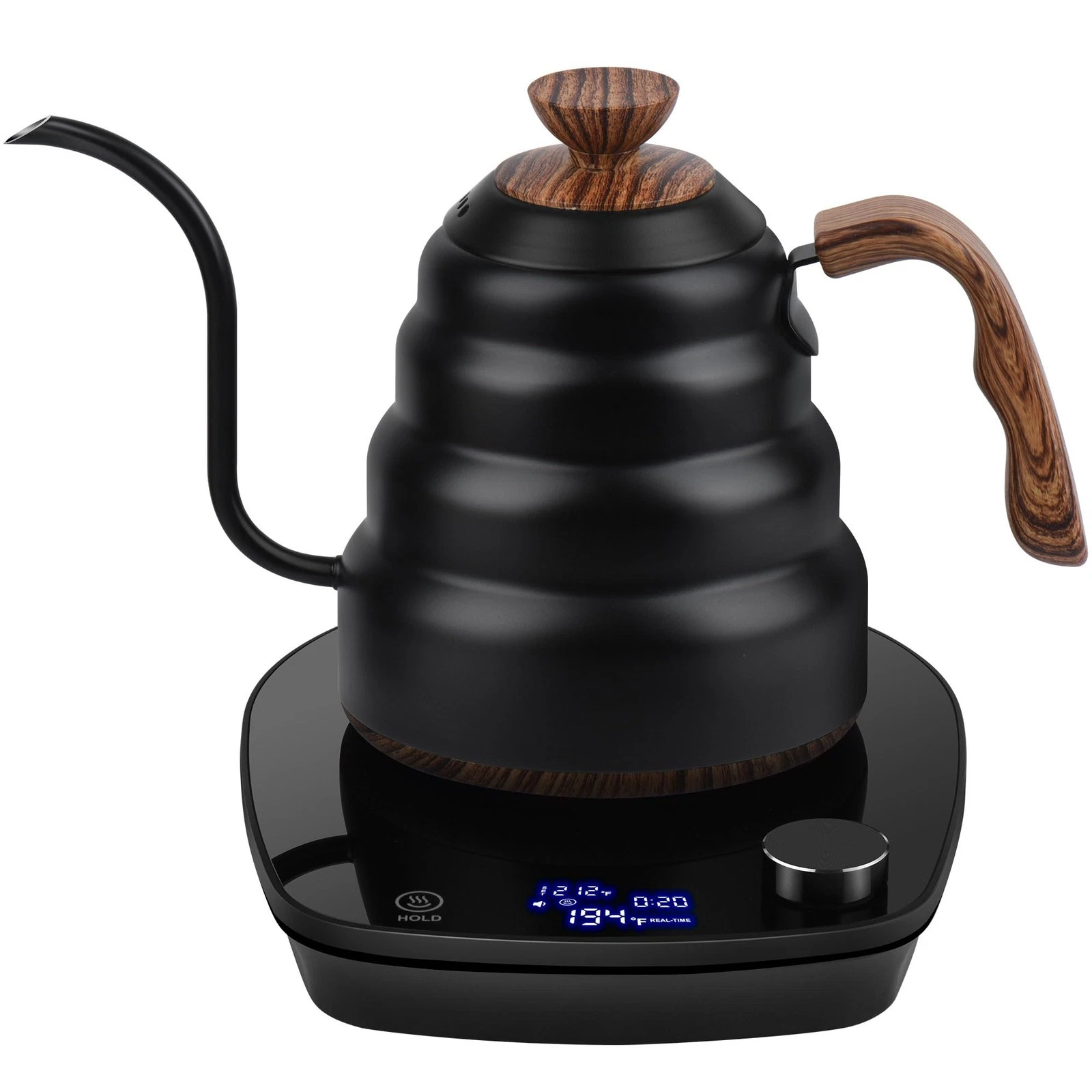Electric Gooseneck Kettle 30oz 0.9L Water Electric Kettle with Intelligent Te...