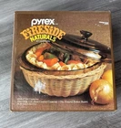 Vintage Pyrex Fireside Naturals 6230-F 1.5 Quart Bowl Lid Basket New