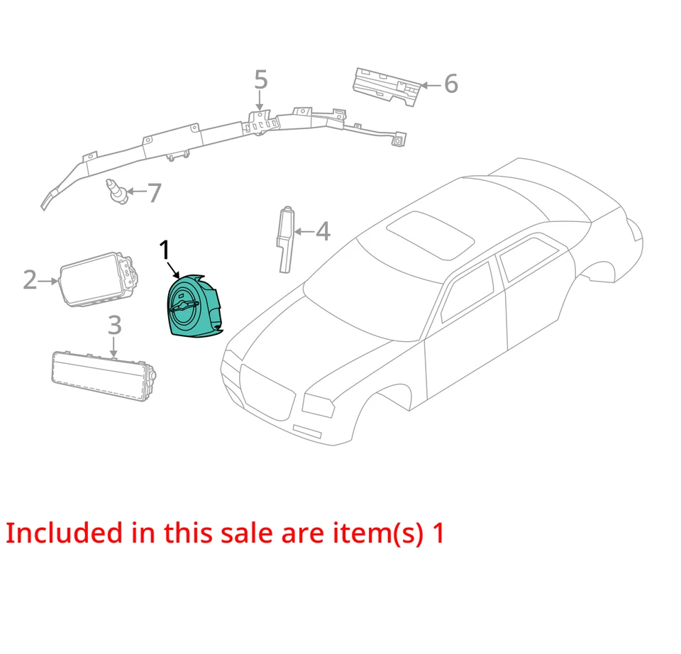 Chrysler 300 LH Driver Steering Wheel Airbag Air Bag OEM LKQ - Image 4 of 4