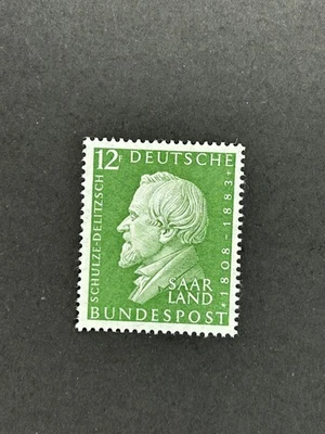 Germany Saar 1958 Stamp #318 (Mi 438) Mint LH - Image 1 of 2