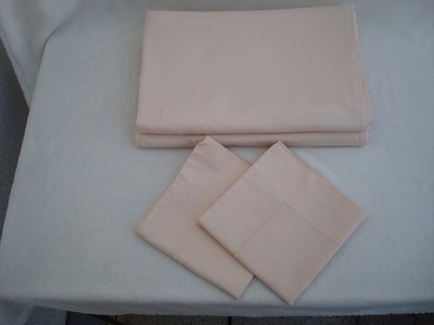 GRASER Luxus Bettwäsche apricot Mako- Baumwolle Knopfleiste 158 x 194 / 78 x 40
