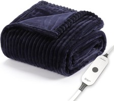 Velvet Heated Electric Throw Blanket 50" x 60" with 4 Heat Settings