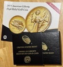 2015-W American Liberty Gold High Relief Coin 1 Oz .999 US Mint OGP Box COA