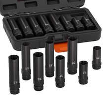 Spline Lug Nut Removal Tool Kit 8PC Locking Lug Nut Key Master Key Set for 5 6