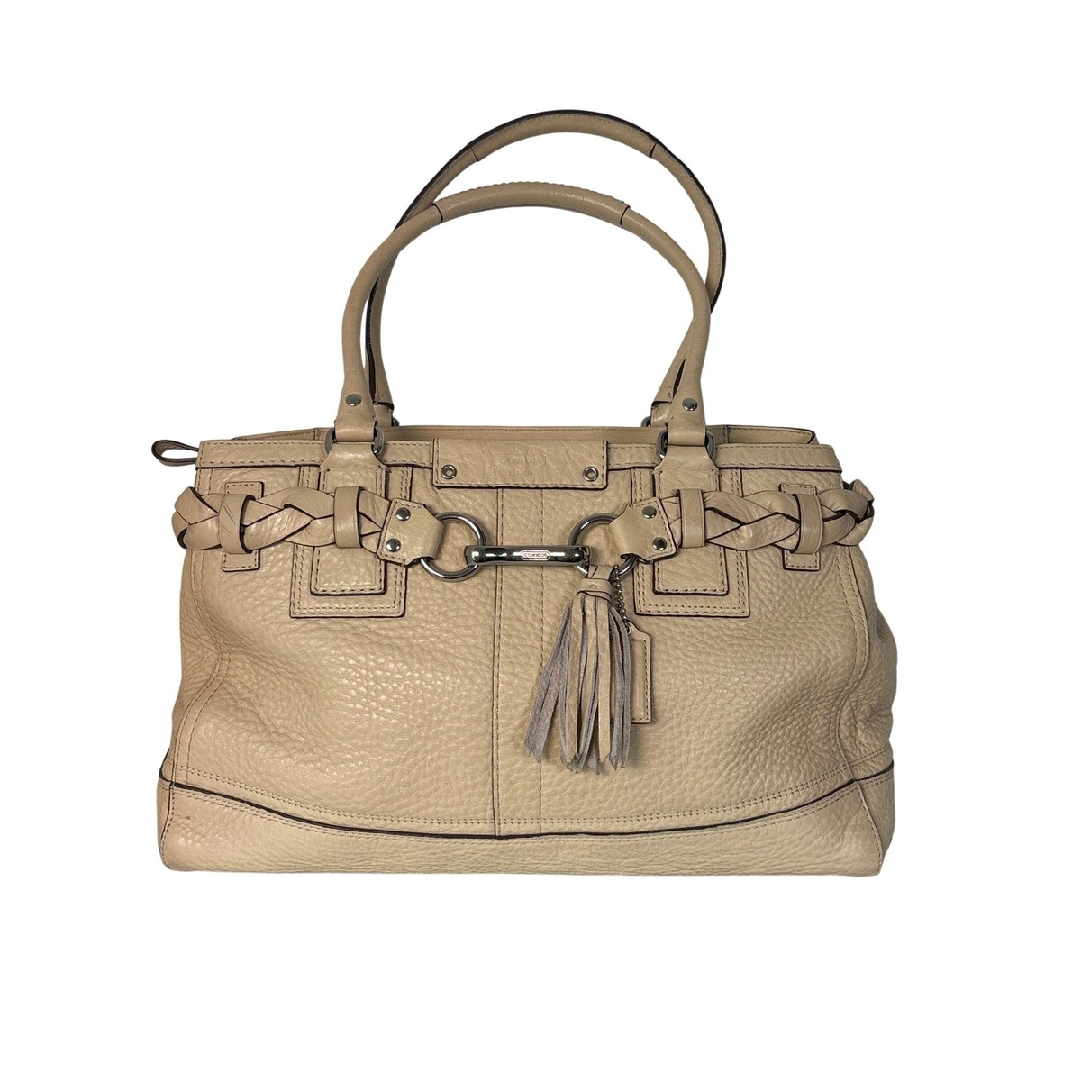 Coach Hampton Satchel/Top Handle Bag Beige Bags & Handbags for