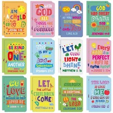 24Pcs Bible Verse Notepads,Mini Religious Pocket Notebooks Motivational Chris...