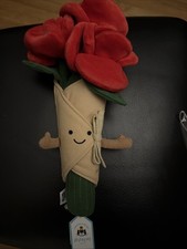 Jellycat Amuseables Rose Bouquet Plush 12" New Authentic Ship NOW