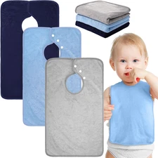 Baberos De Rizo De Cobertura Total Con Boton Para Bebes De 0 A 4 Anos Unisex