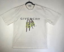Givenchy Shirt Mens Large L White 4G Lock Padlock Graphic Luxury Tee Luxury